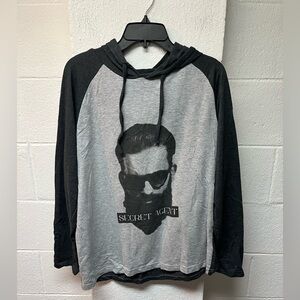 Secret Agent Black and Gray Hoodie